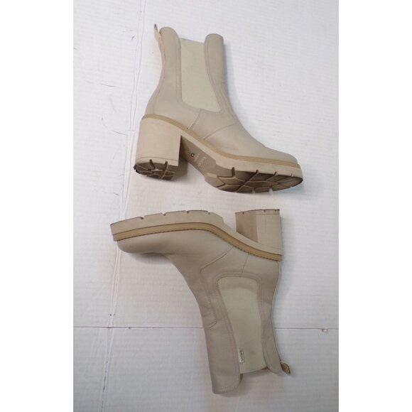 NEROGIARDINI Heeled Leather Chelsea Boot Booties Beige Khaki 9 - Picture 11 of 13